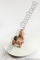 Nude Woman White Sitting poses - ALL Slim bald Sitting poses - simple Multi angle poses Pinup